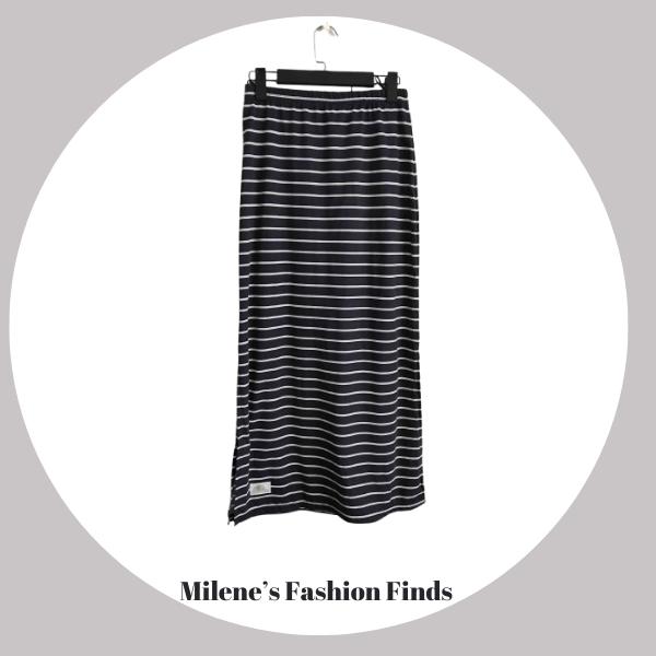 Ladies Skirt - Navy & White