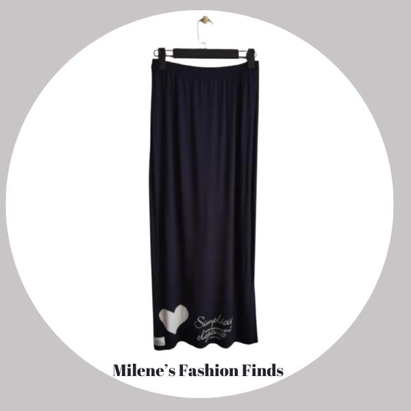 Long Navy Skirt