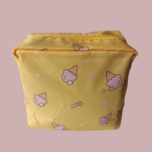 Sanitary Napkin Organizer Bag - Ice cream Yellow