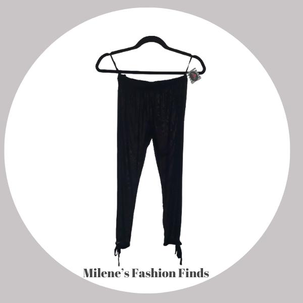 Black mesh leggings