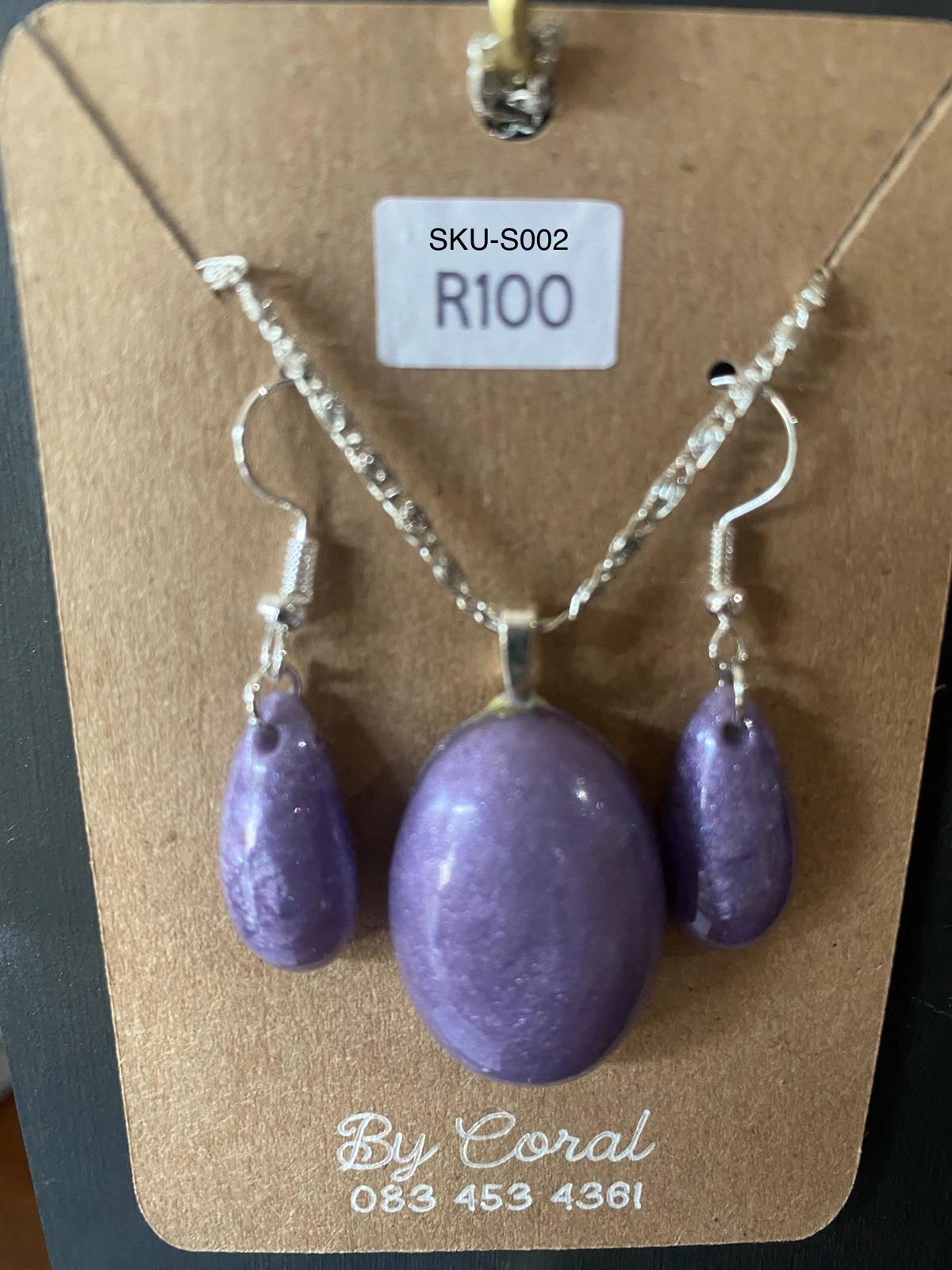 Necklace and earrings