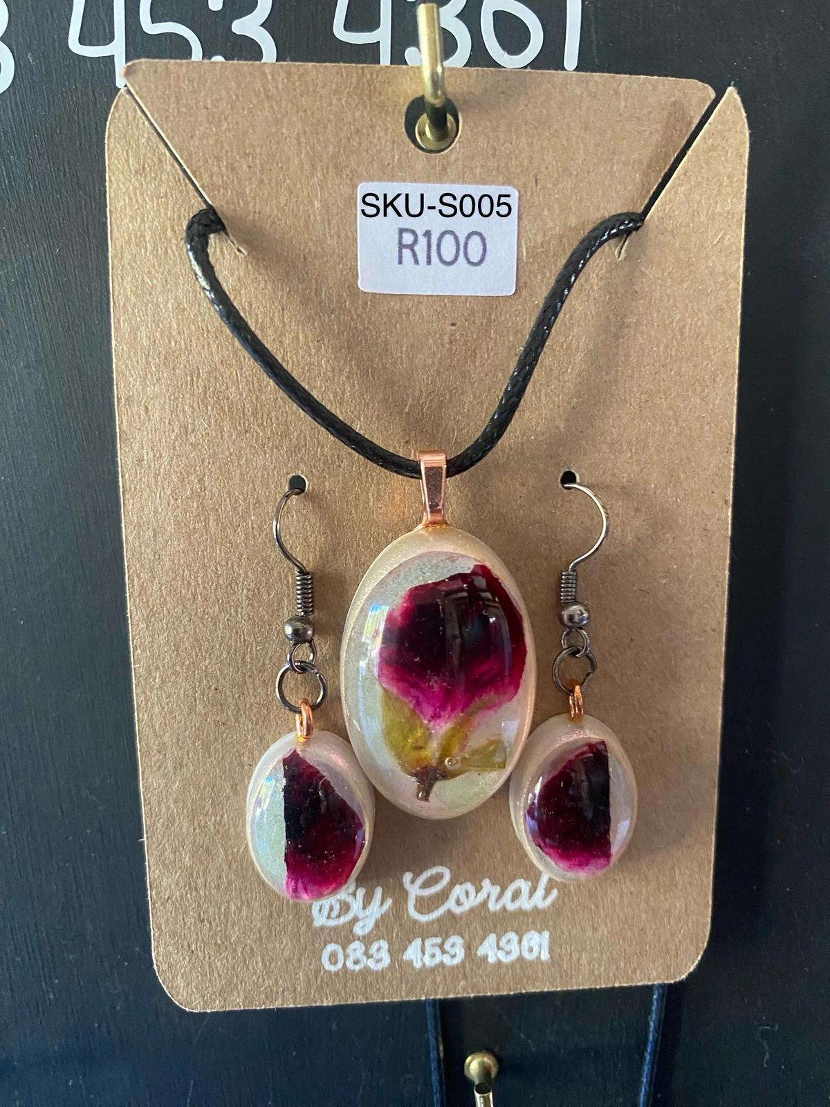 Necklace and earrings