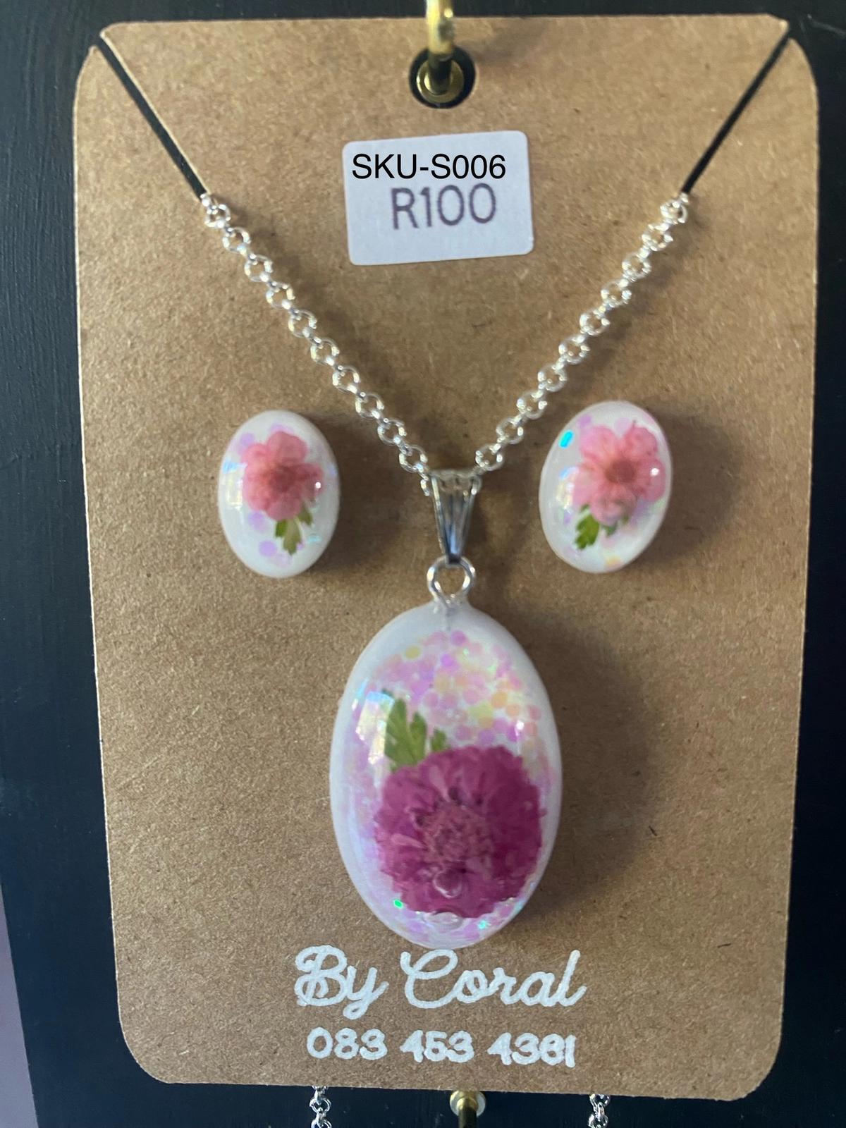 Necklace and earrings
