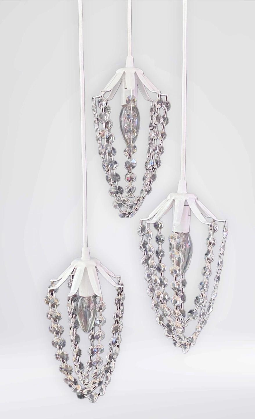White Rose with Asfour Crystals Pendant