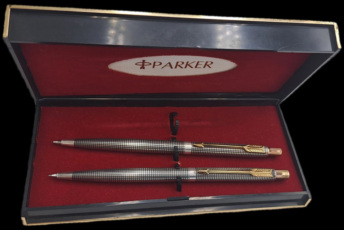 Rare Vintage Parker Cisele 75 Sterling Silver Pen and Pencil set Made in the USA
