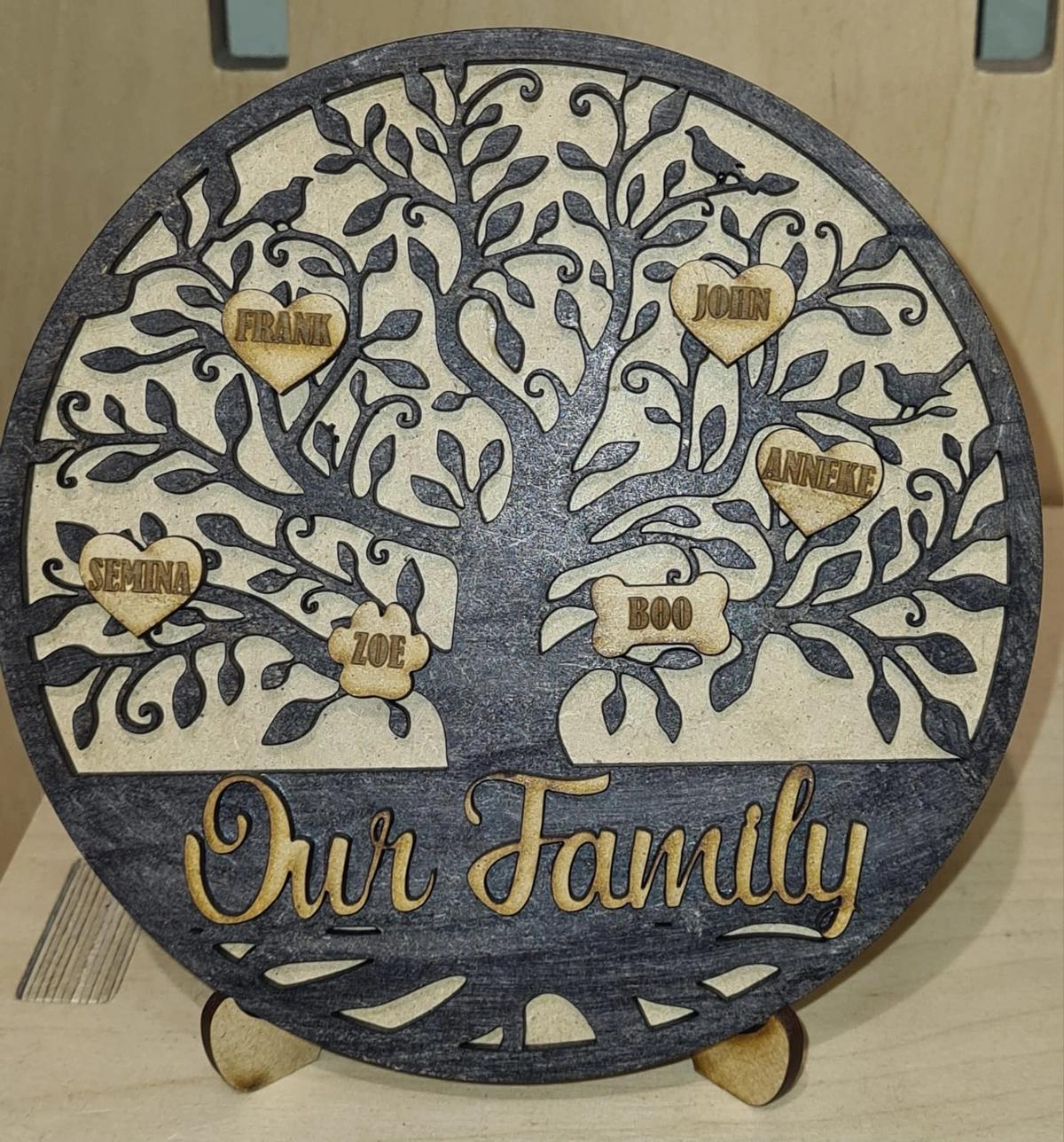 Family Tree on Easel