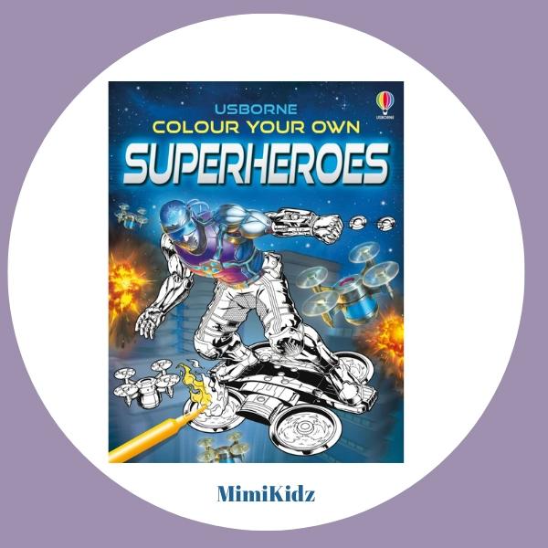 Colour your own superheroes