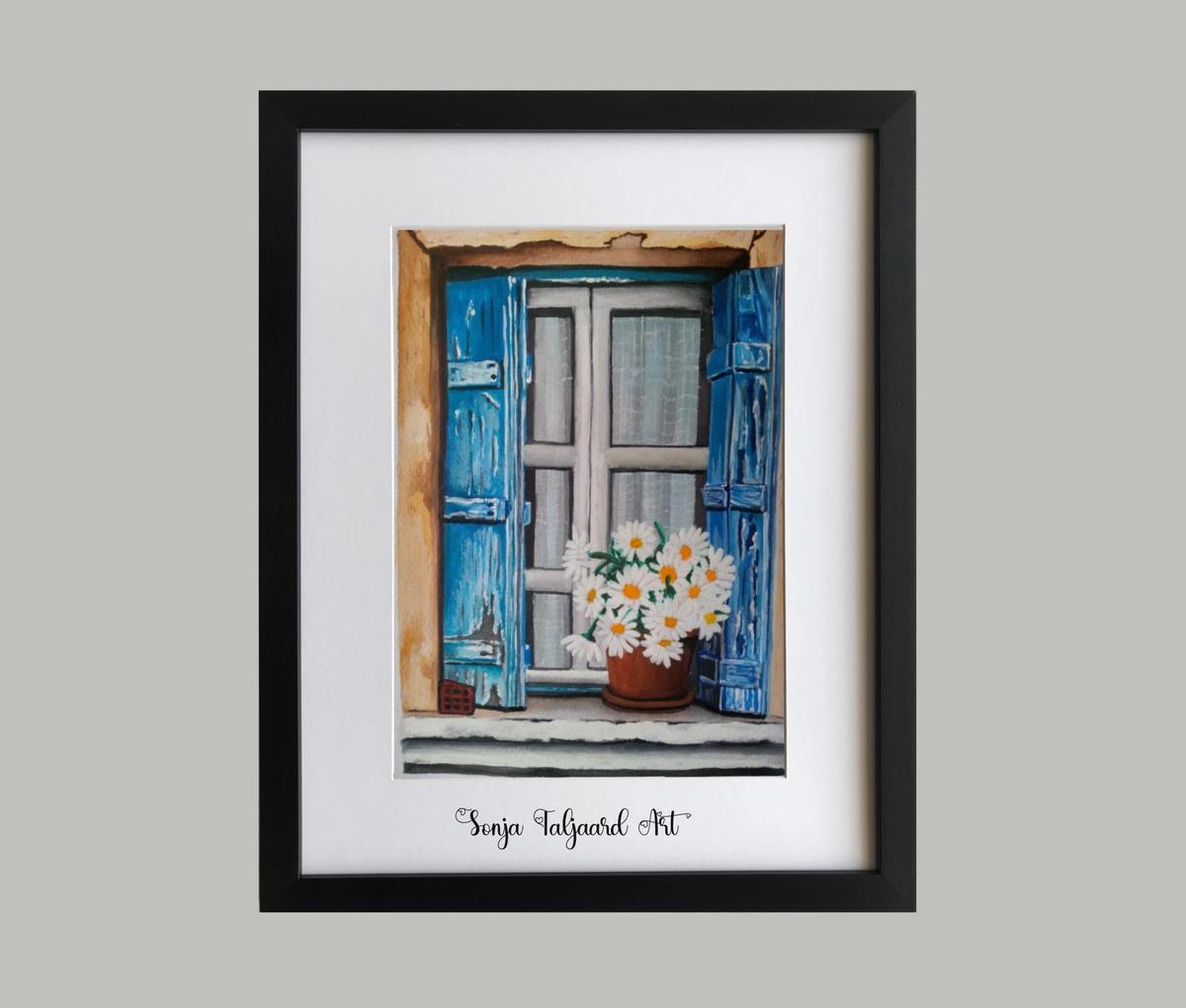 Rustic blue window