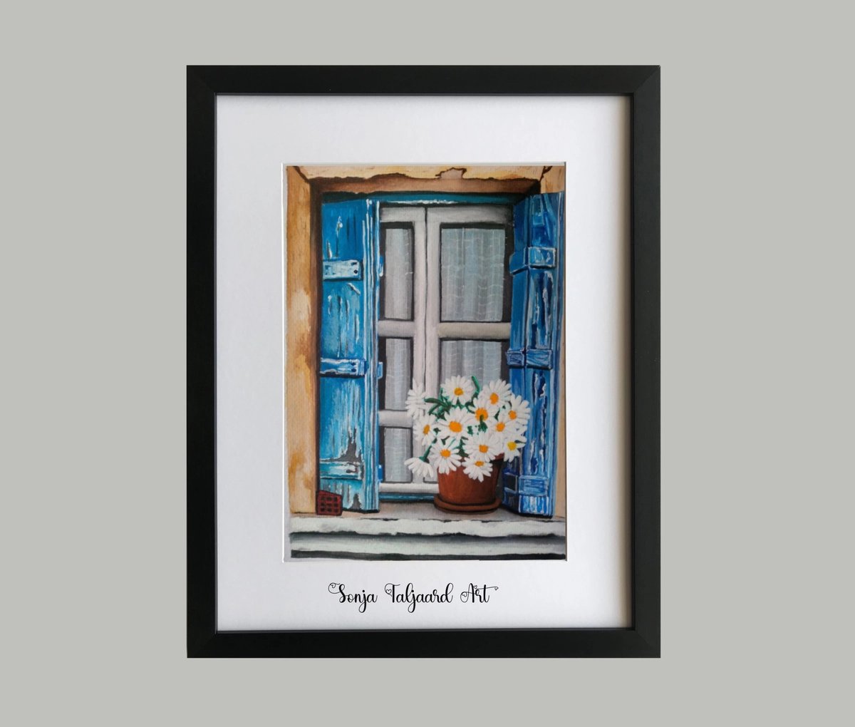 Rustic blue window