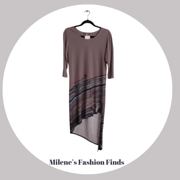 Blue Wood Dress - L