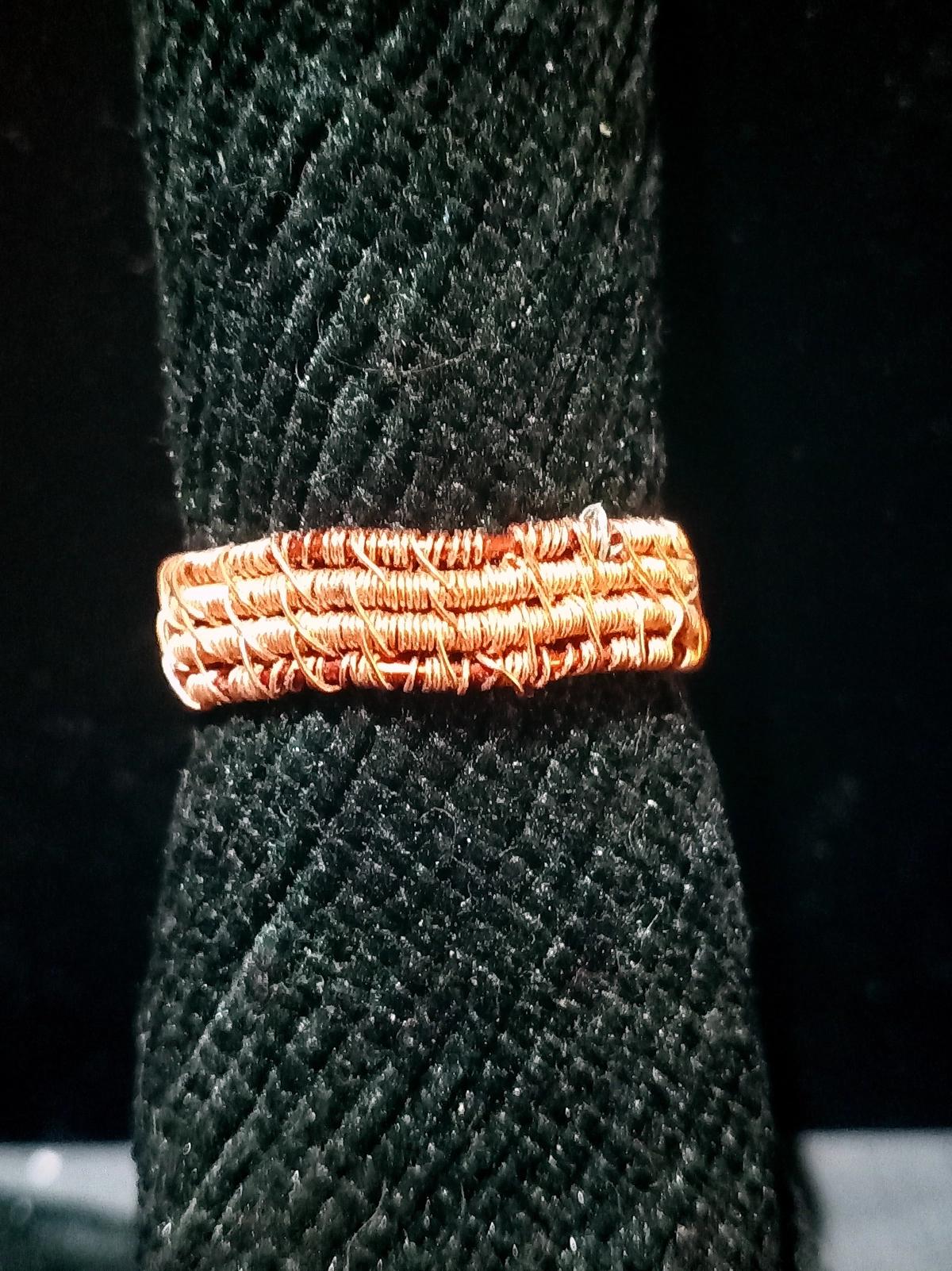 Ring - Copper - intricately wrapped wire