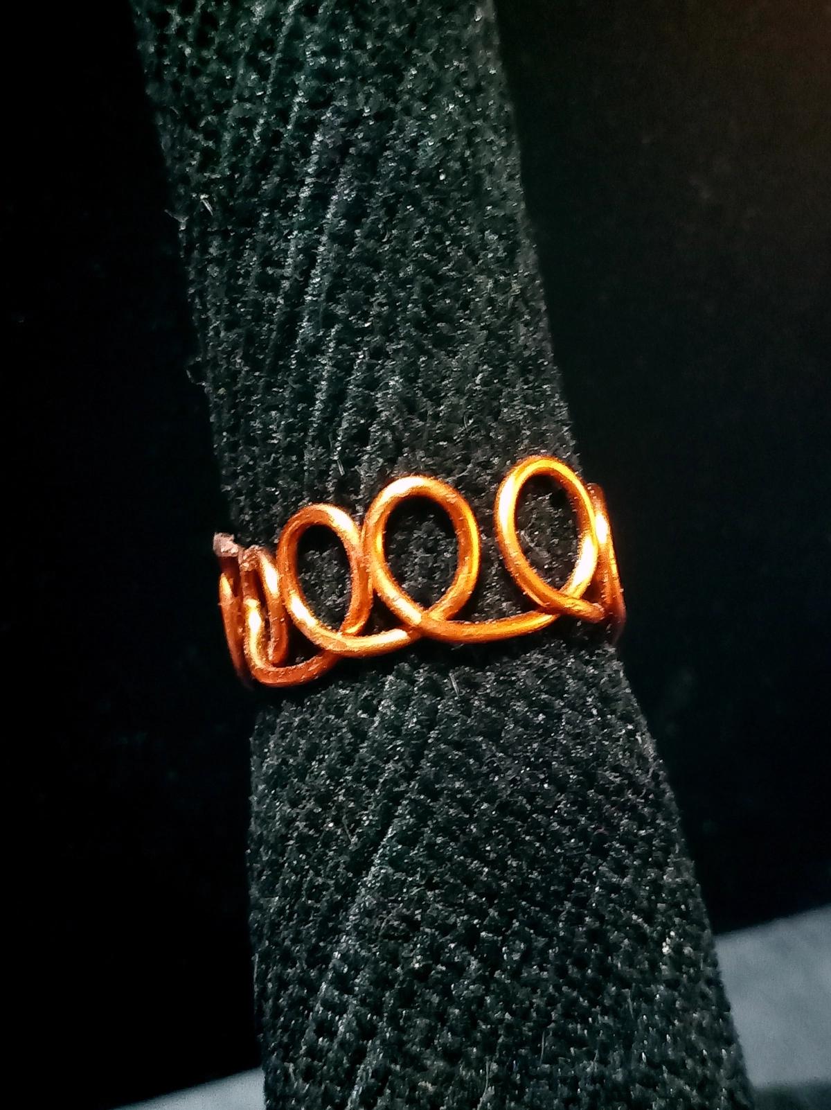 Ring - Copper - twisted wire loop design