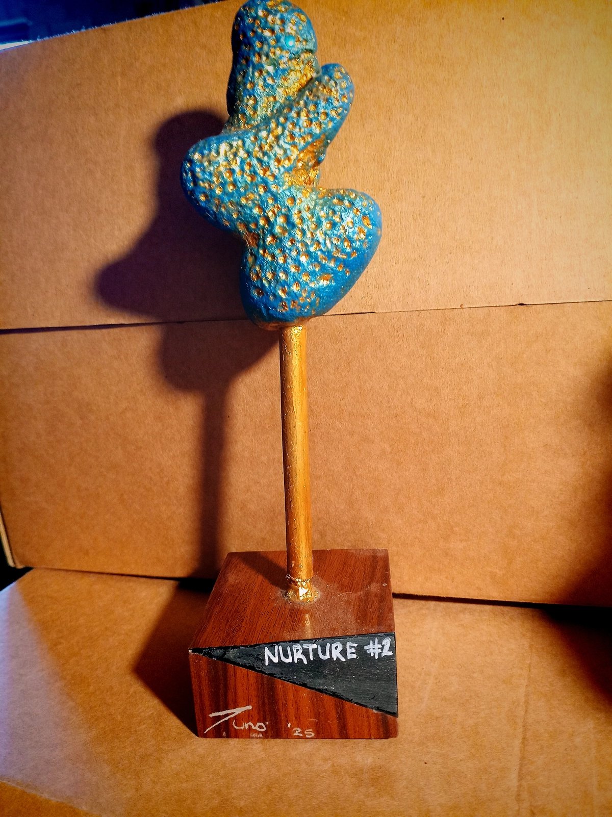 Statue - Stone artistic depiction - titled 'Nurture #4''