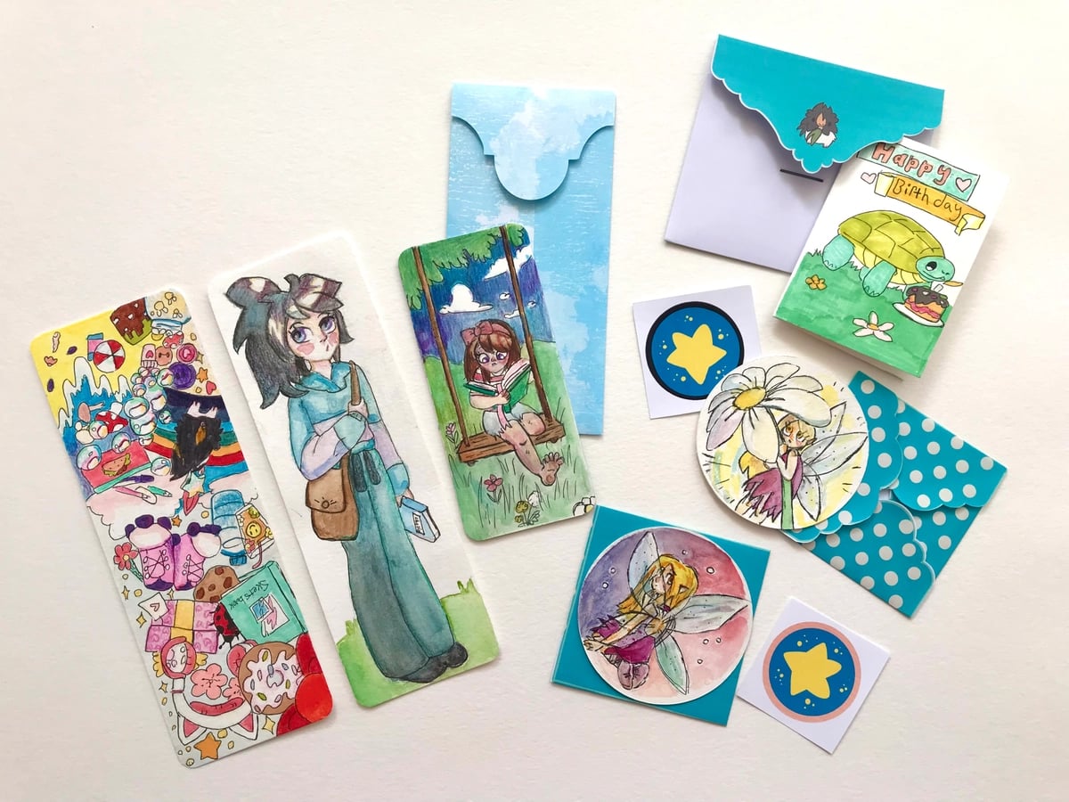 Hand painted stationary gift bundle