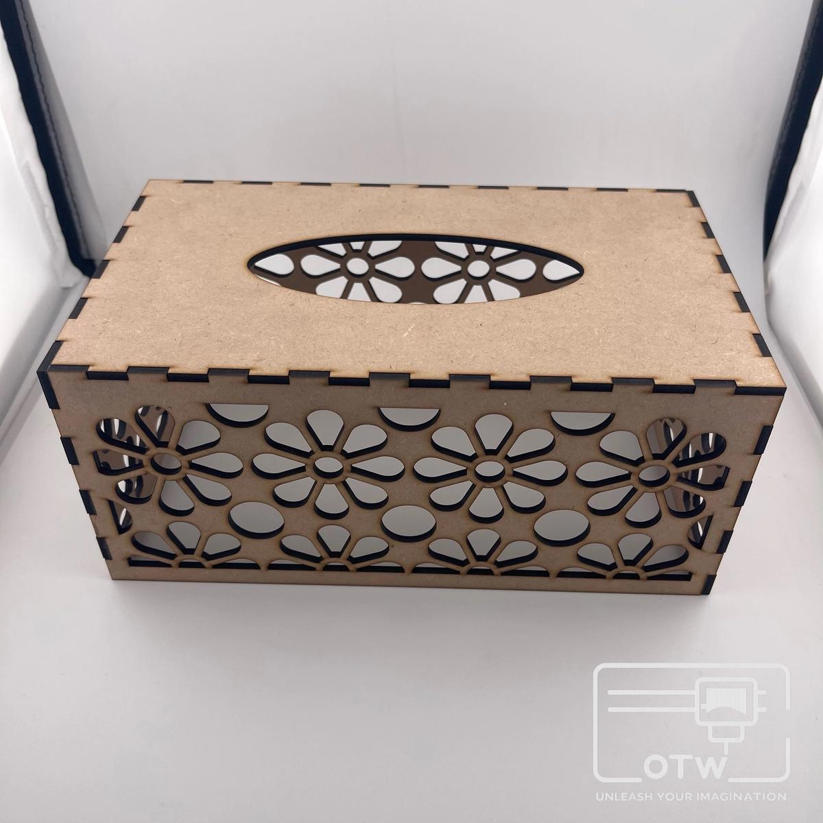 Floral Tissue Box Cover