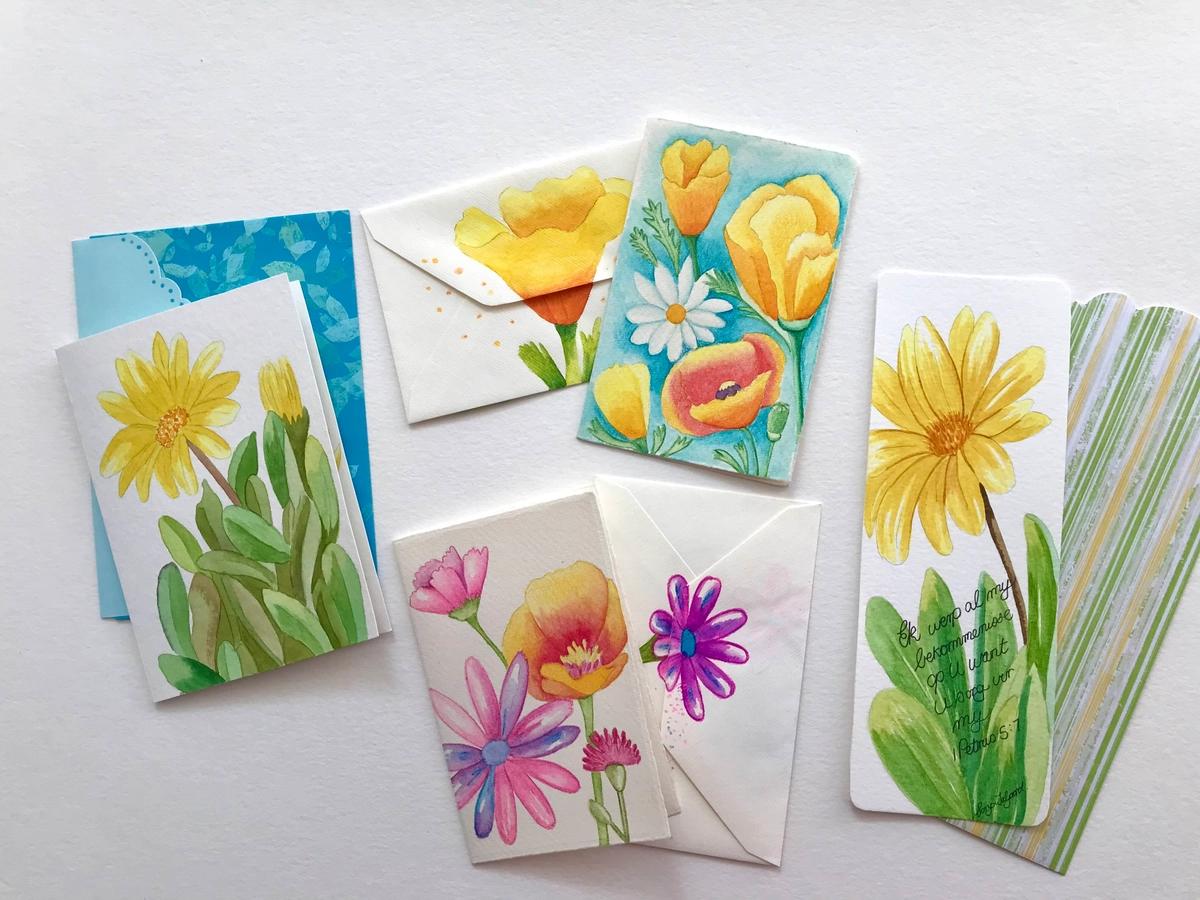 3 Greeting Cards and a Bookmark gift bundle