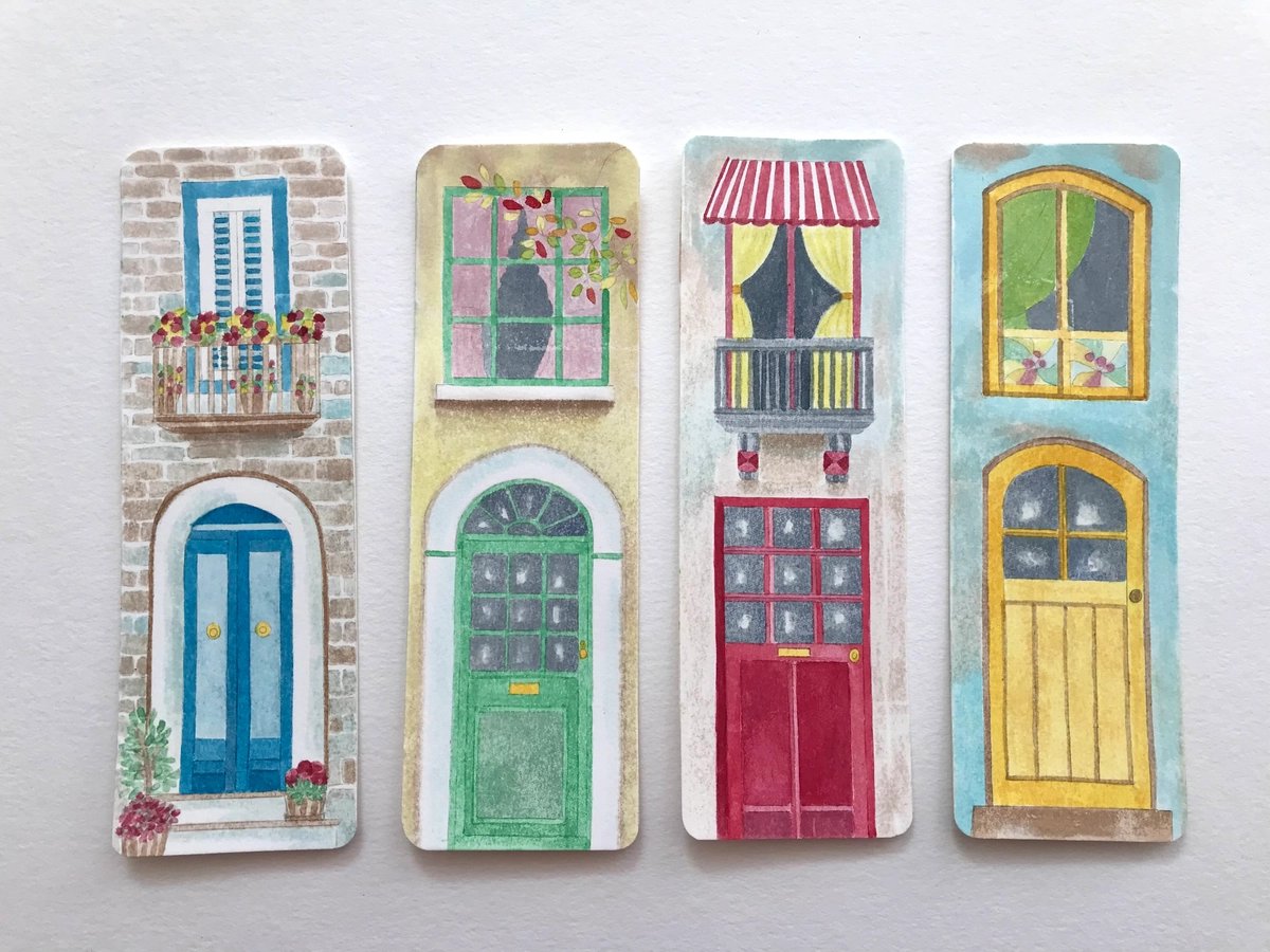 Hand Made Watercolor Bookmarks